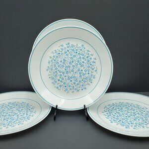 Corelle Blue Heather Dinner Plates Corning Blue Flowers Blue Bands White Plates